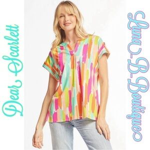 🆕⚡️Dear Scarlett⚡️•Lizzy Wrinkle Free Short Sleeve Top•